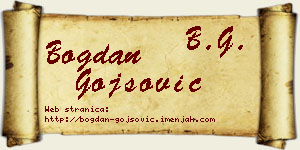 Bogdan Gojsović vizit kartica